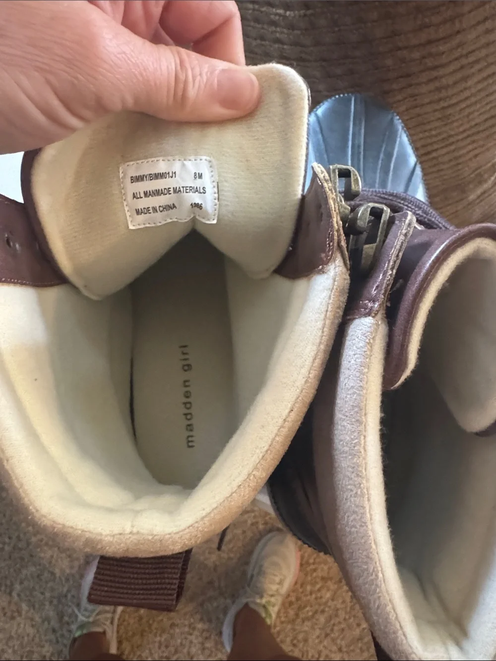 Madden Girl Brown and Black Waterproof Duck Boots